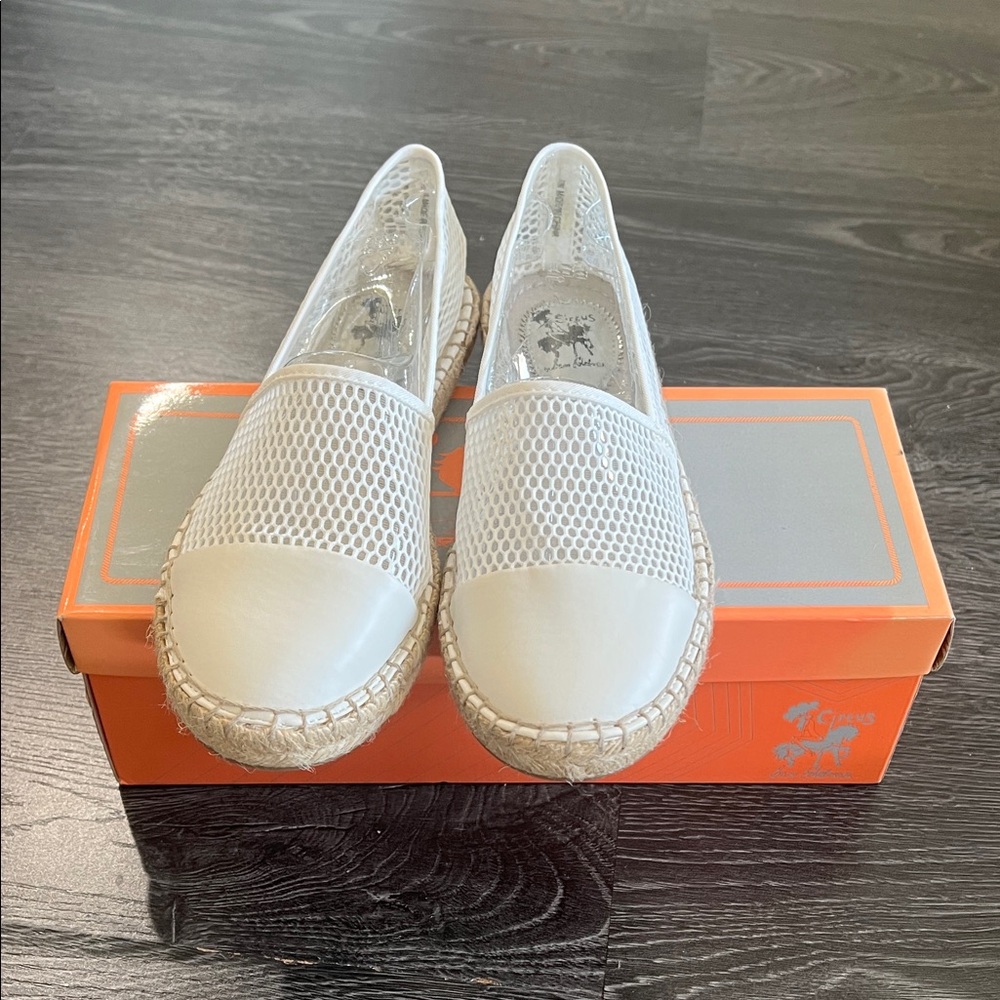 Sam Edelman White Mesh Espadrilles